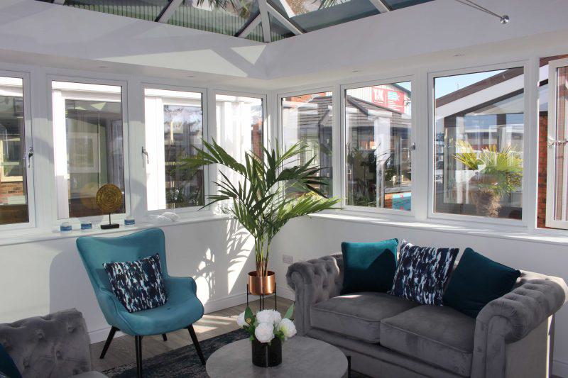 Glass roof conservatory at Wellingborough Showroom