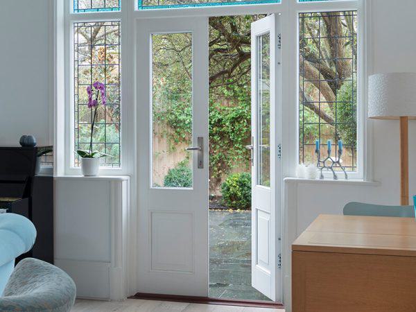 Timber french door in white from T&K