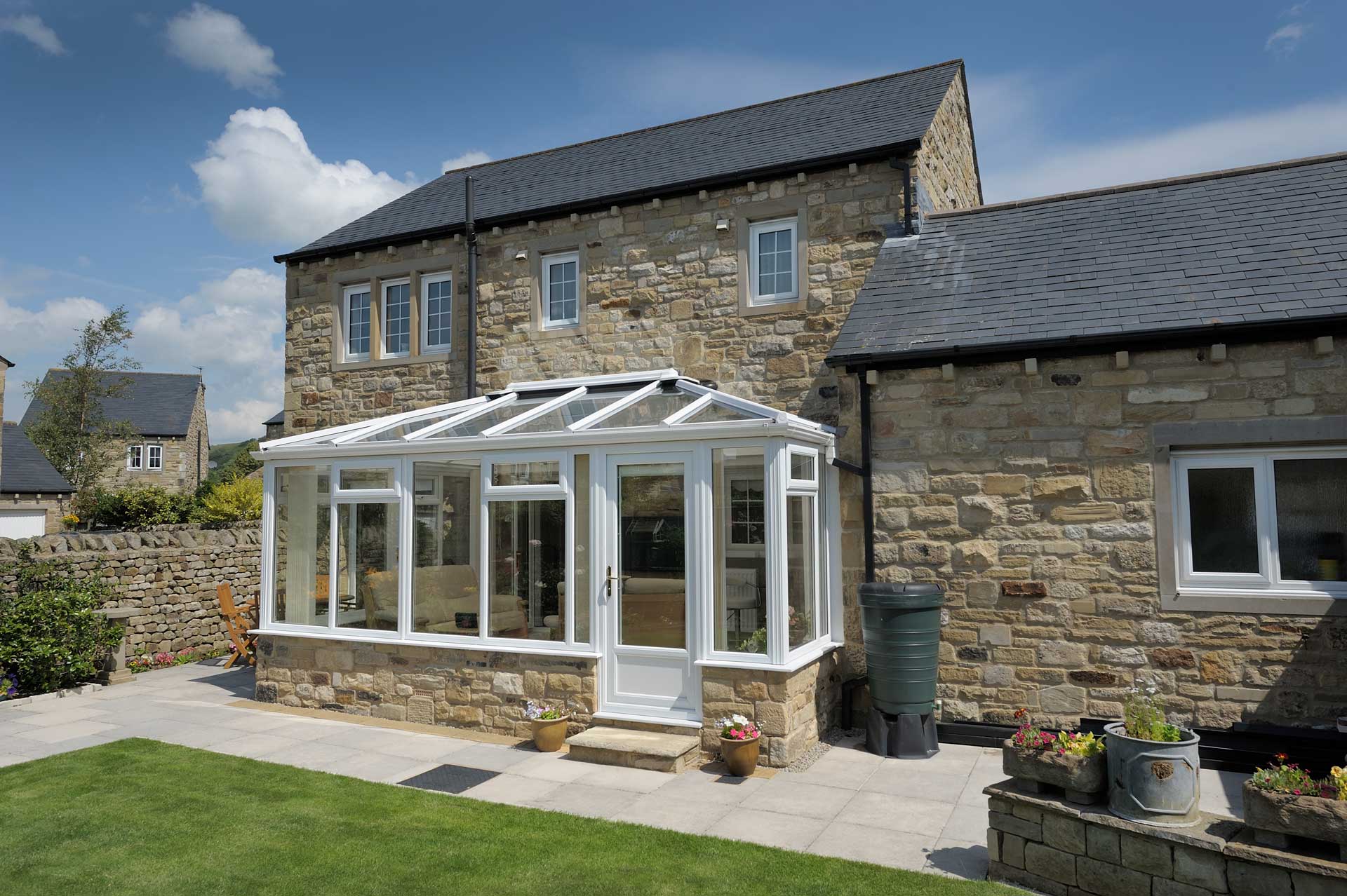white uPVC conservatory in Northamptonshire