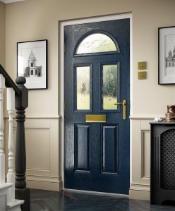 Blue traditional composite door interior view