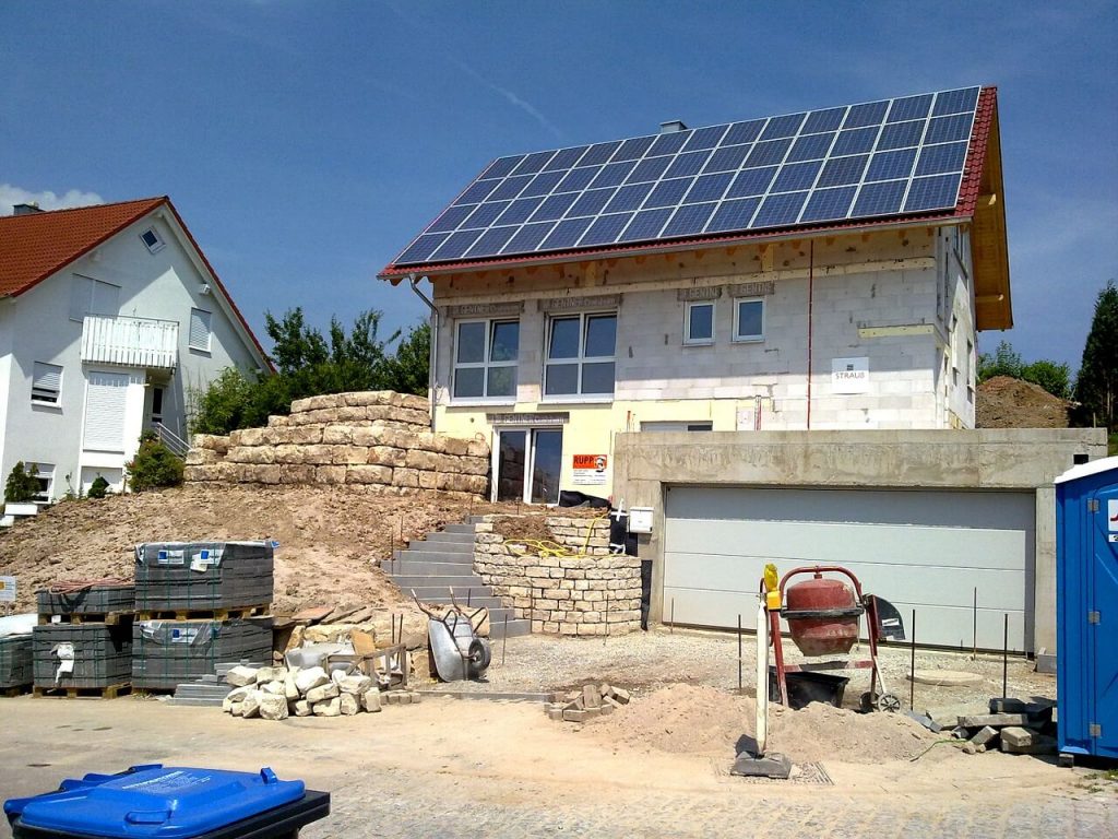 Passive house being built